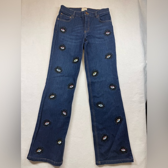 NWOT Alice + Olivia ROXIE EMBELLISHED JEAN - Picture 6 of 12